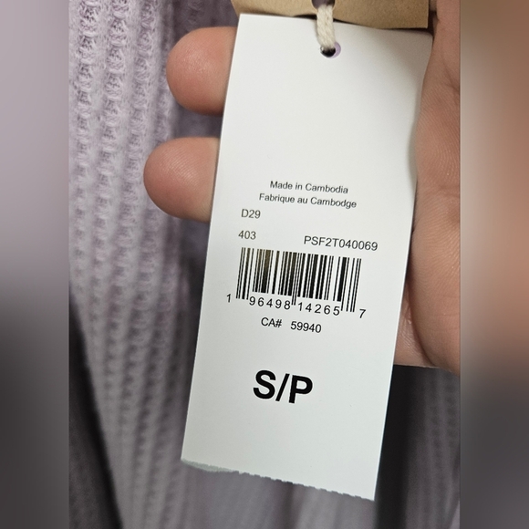 Paisley Sky Lavender Waffle Knit Hoodie - Picture 6 of 9